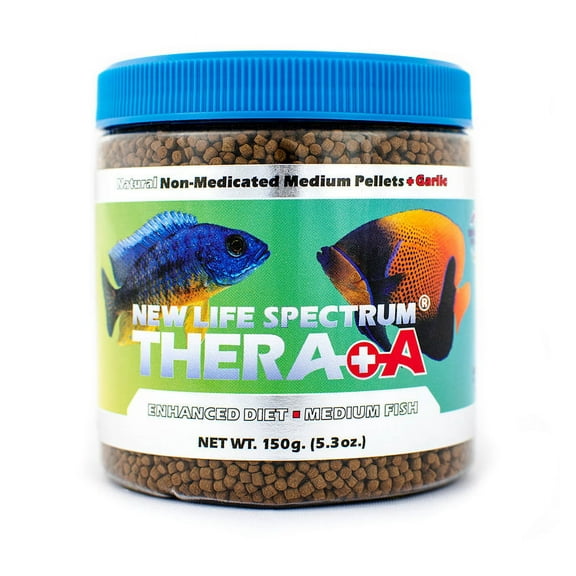 New Life Spectrum Thera A Enhanced Diet Fish Food Pellets, Medium (2-2.5mm), 5.3 oz