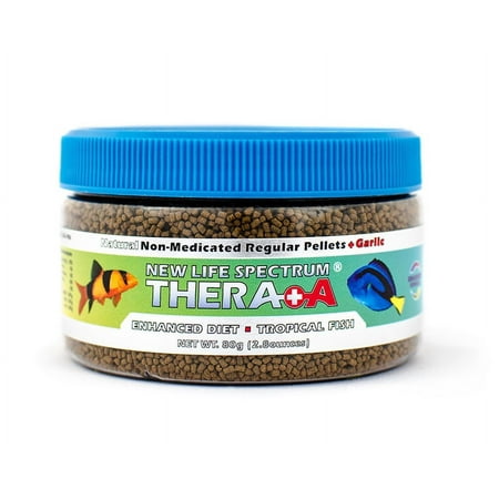 New Life Spectrum Thera A Enhanced Diet Tropical Fish Food Pellets, Regular (1-1.5mm), 2.8 oz