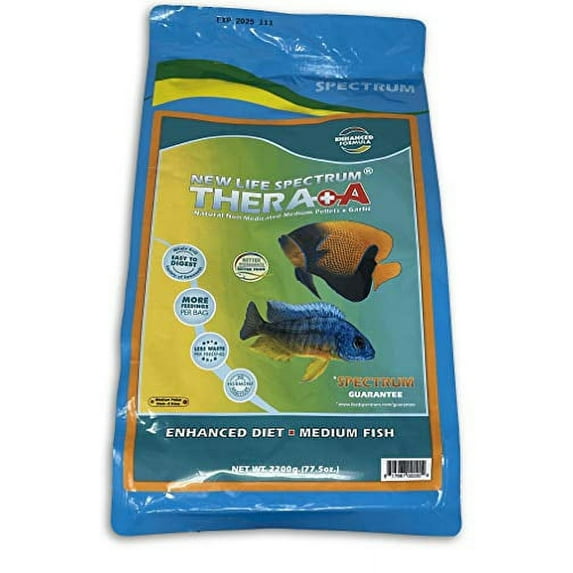 New Life Spectrum Thera+A Medium 2mm Pellet Bag for Fresh & Saltwater Fish, 2200g
