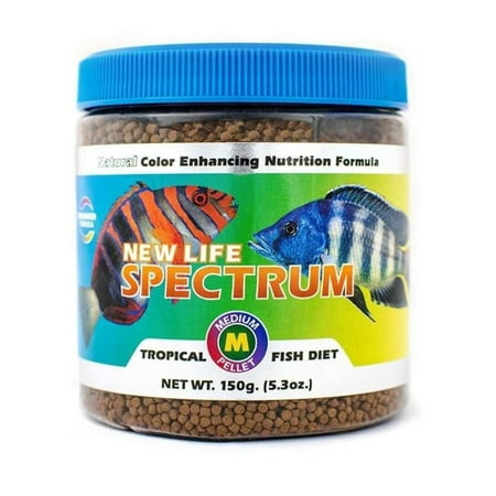 New Life Spectrum Tropical Fish Diet Large Fish Food Pellets, 150 g