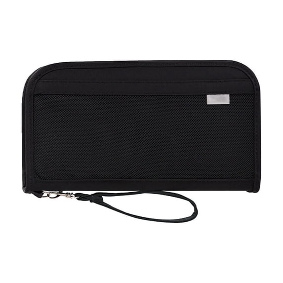 New Lightweight Passport Holder, Cross-Border Document Wallet Anti-Theft Card Holder Handheld Coin Purse Business Trip Case, Black