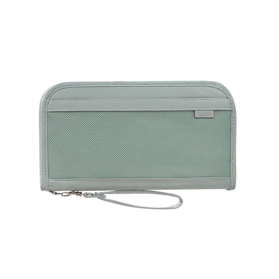 New Lightweight Passport Holder, Cross-Border Document Wallet Anti-Theft Card Holder Handheld Coin Purse Business Trip Case, Green