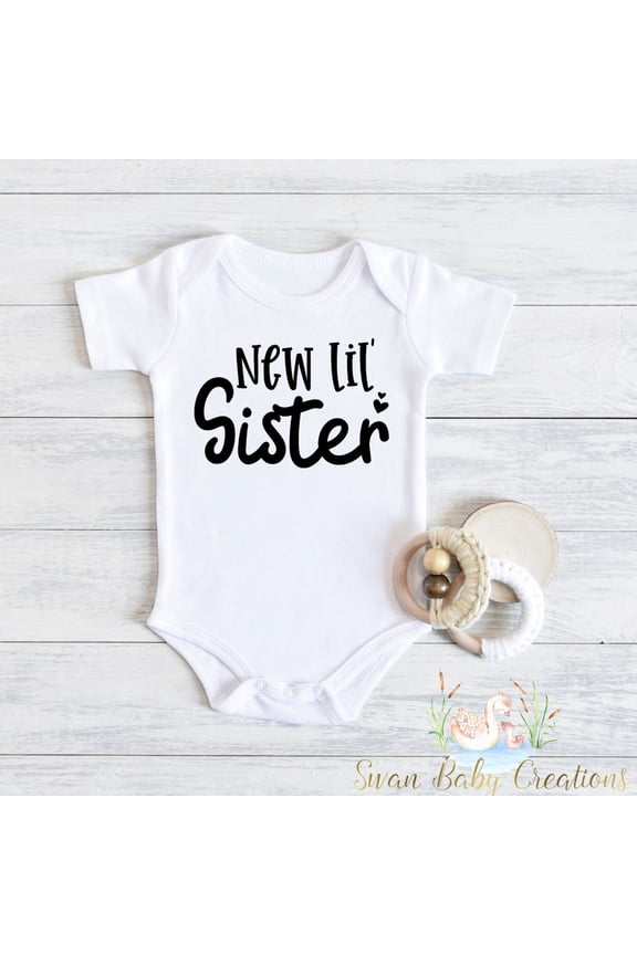New Lil Sister Baby, Little Sister Shirt, Cute Little Sister Baby, Little Sister Shirt, Coming Home Baby Baby, Hospital Outfit Cute Baby Onesie, BABY BODYSUIT LAT 4424