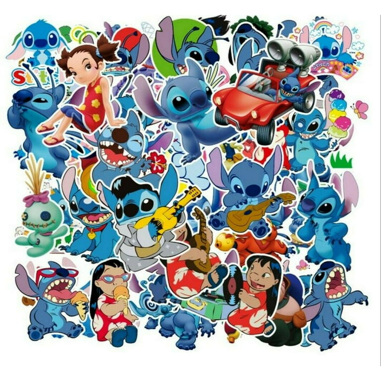 New Lilo And Stitch Themed Set of 55 Assorted Stickers Decal Set