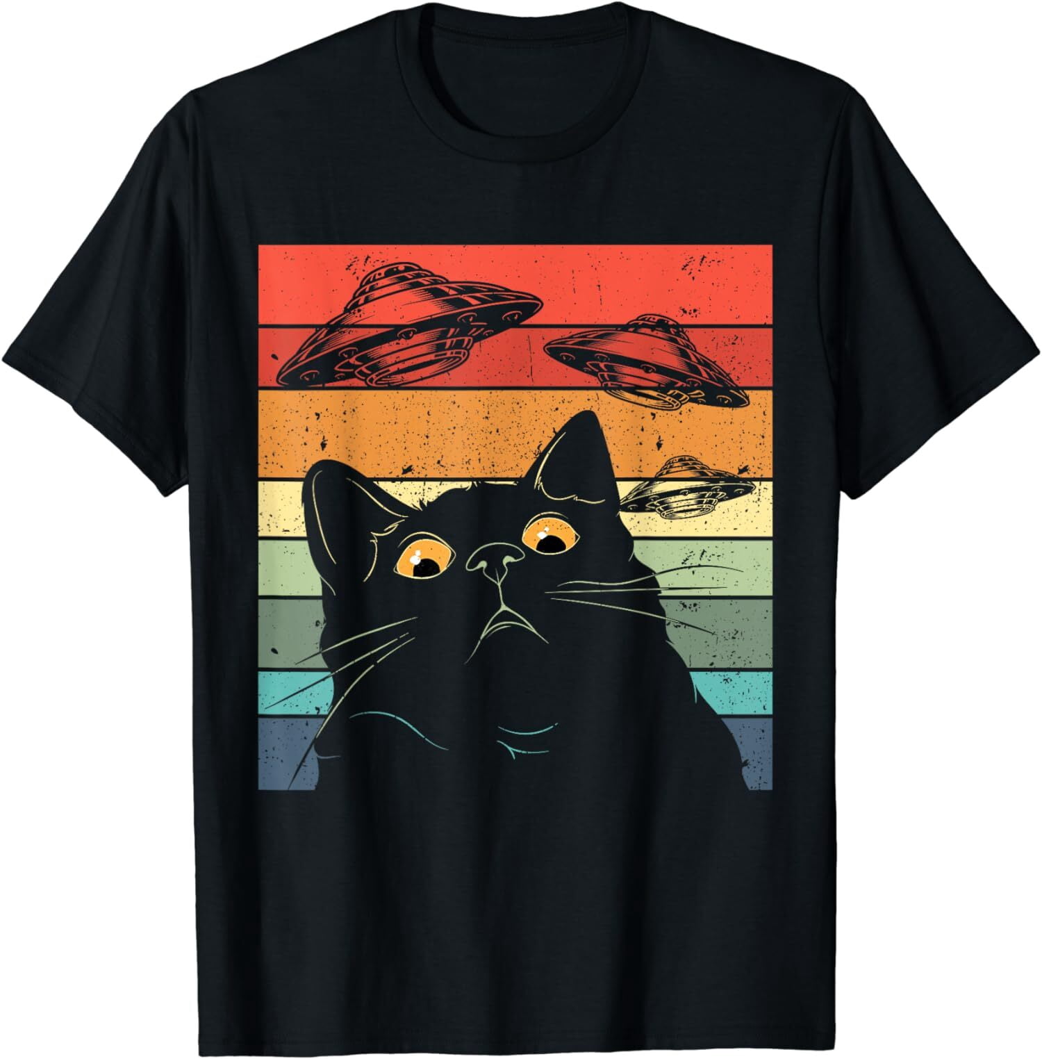 New Limited Funny Cat, Alien Cat UFO, Cat Lovers T-Shirt - Walmart.com