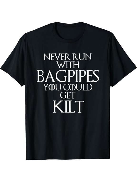 New Limited Funny Scottish Bagpipe Kilt Scotland Pride T-Shirt