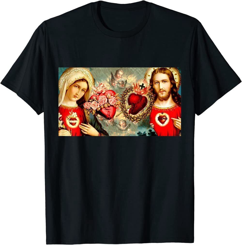 New Limited Immaculate Heart of Mary and Sacred Heart of Jesus TShirt