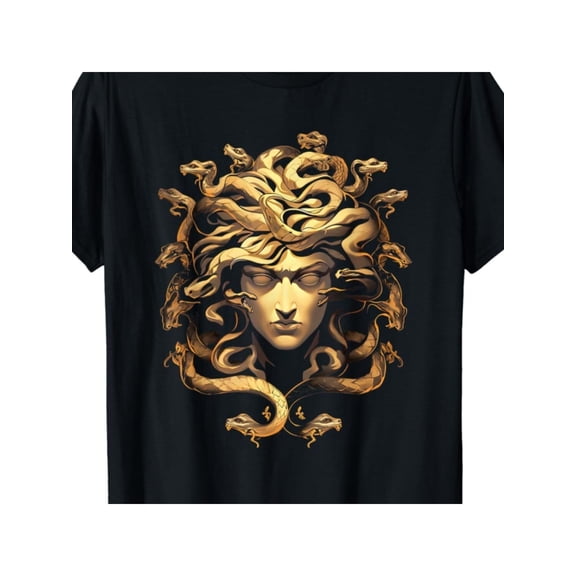 New Limited Medusa Head Greek Mythology Shirt Ancient Snake Hair T-shirt S-3XL