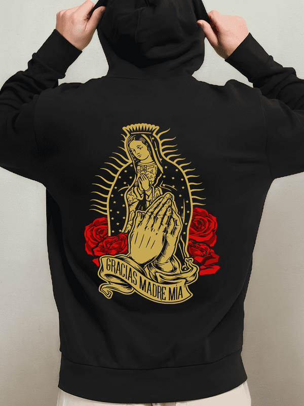 New Limited Our Lady Virgen De Guadalupe Virgin Mary Gracias Madre Mía Hoodie