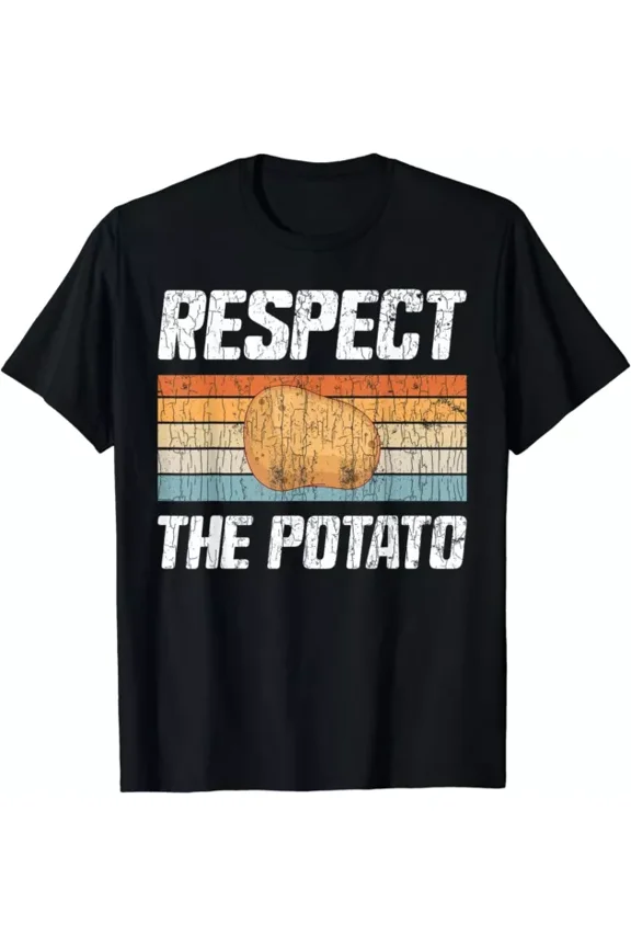 New Limited Respect Potato Funny Design Best Gift,dea Tee T-Shirt S-3Xl