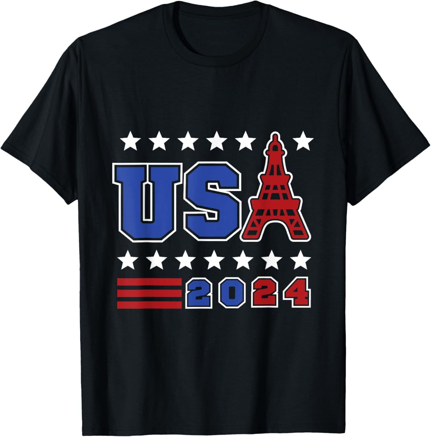 New Limited Team USA 2024 Paris Sports Games TShirt Free Shipping