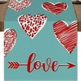 New Linen Table Flag Valentine Day Home Decoration Table Mat Placemat