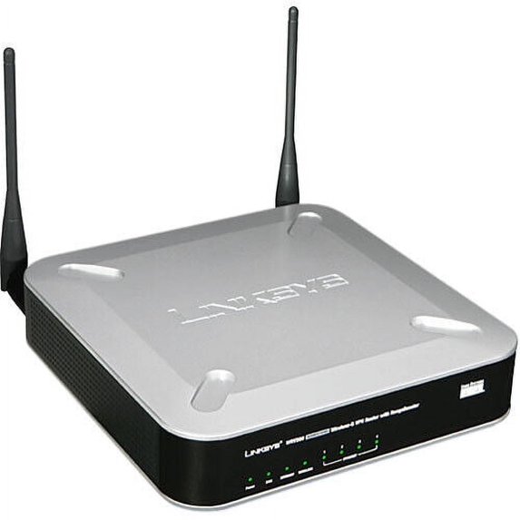 New Linksys WRV200 Wireless-G VPN Range Booster Router - Black & Silver