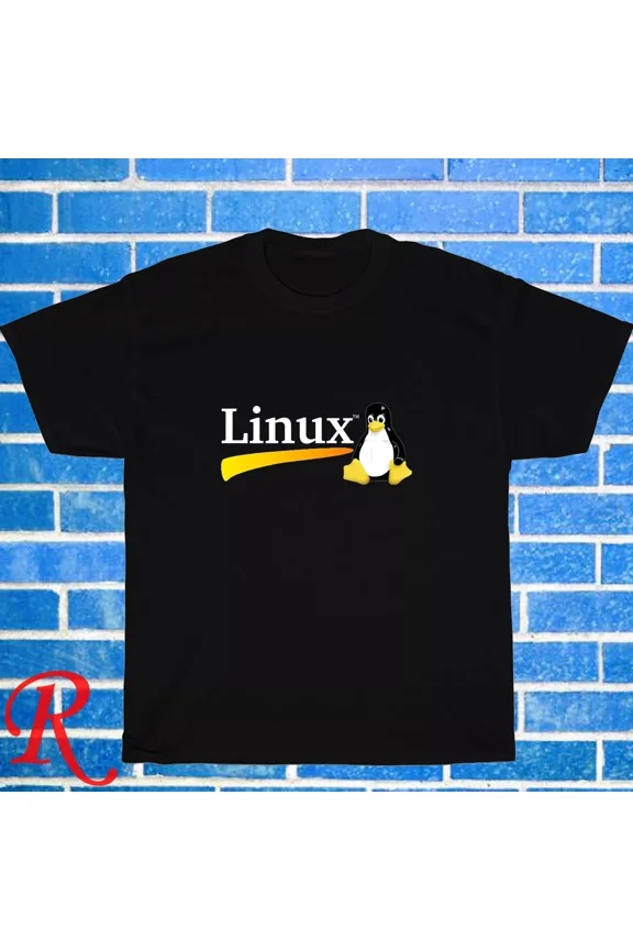 New Linux OS Logo Black/Grey/Navy/White Size S-5XL Unisex T-Shirt