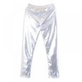 thumbnail image 1 of New Little Girls' Metallic Color Shiny Stretch Leggings Ballet Toddler Pants Trouser for 2-10 Years, 1 of 7
