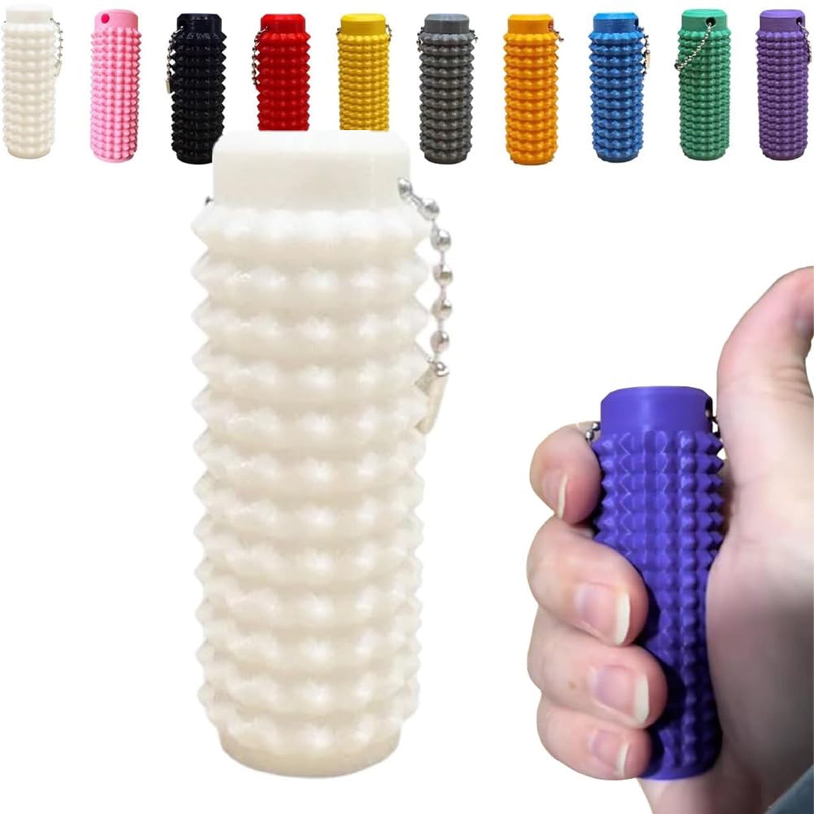 Lot De 4 Jouets Sensoriels Anti-stress 'Pain' - Picots Souples, Design Roulant - Portable, Silencieux - Pour Adultes Et Enfants, Concentration