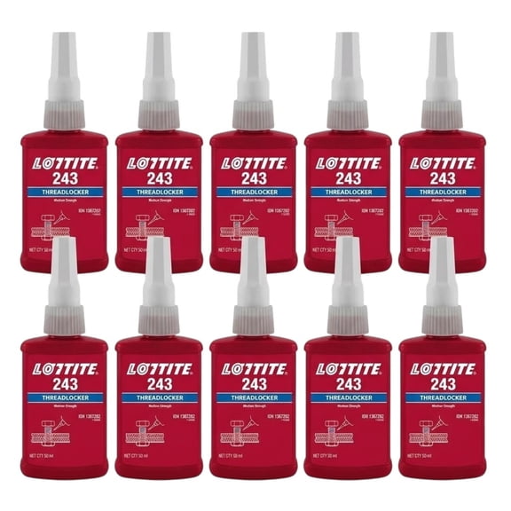 New Loctite 243 Blue Threadlocker Henkel Medium Strength 50ml Bottles 10 pcs