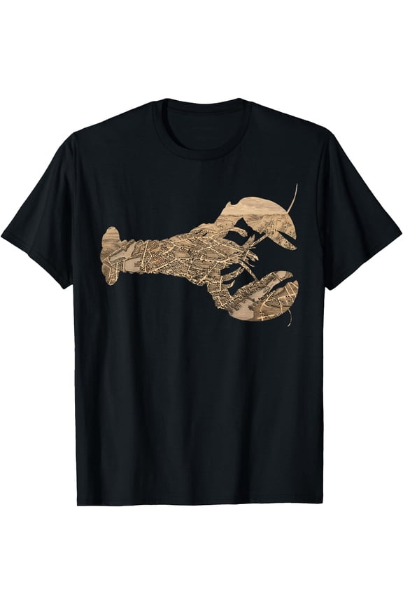 New London CT Lobster Map Silhouette T-Shirt