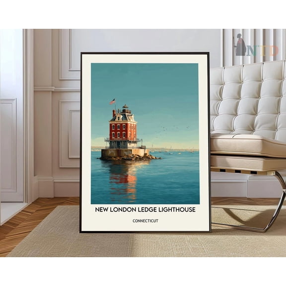 New London Ledge Lighthouse Poster Unframed Paper Print
