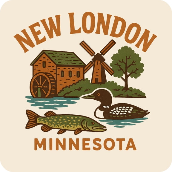 New London Minnesota Keepsakes Souvenir Vinyl Sticker – Destination Travel Keepsake Collectible (3-Inches Wide)