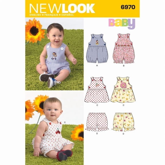 New Look Paper Sewing Pattern 6970 - Dresses and Trousers and Jumpsuits for Baby