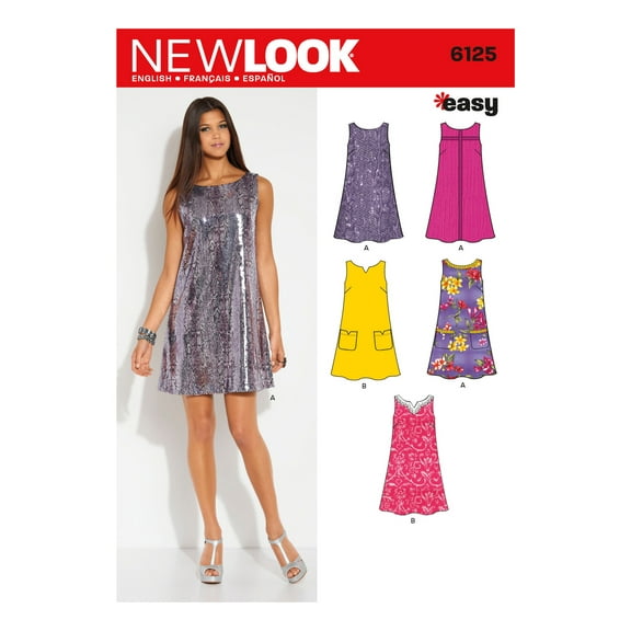 New Look Sewing Pattern 6125 - Misses' Dress, Size A: (10-22)