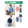 thumbnail image 1 of New Look Sewing Pattern 6233 - Unisex Pants, Robe and Knit Tops, Size: A (XS-XL), 1 of 7
