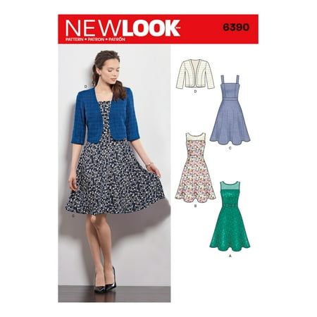 New Look Sewing Pattern 6390 - Misses' Dresses with Full Skirt and Bolero