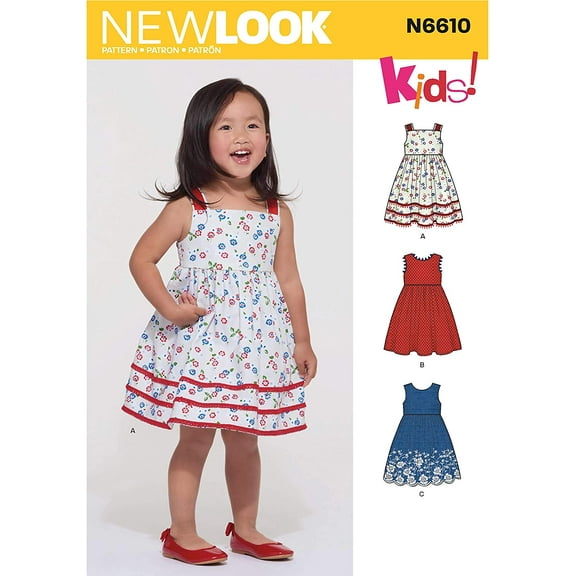 New Look Pattern #N6610 Toddler Dress Size: A  --1/2-1-2-3-4