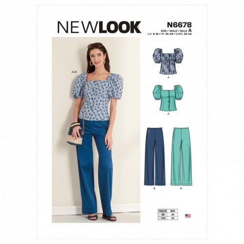 New Look Sewing Pattern 6678 Tops, Trousers