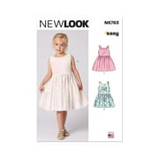 New Look Sewing Pattern 6763 - Childrens Dress, Size A 3-4-5-6-7-8