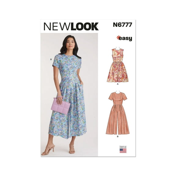 New Look Sewing Pattern 6777 - Misses' Dress and Jumpsuit, Size: A (8-20)