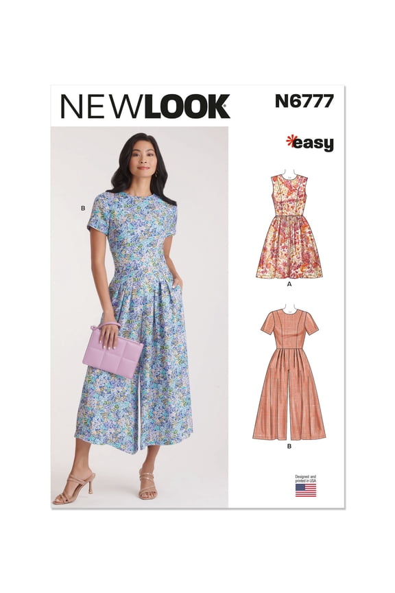 Sewing Pattern 6777 - Misses' Dress and Jumpsuit, Size: A (8-20)