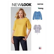 New Look Sewing Pattern N6708 - Misses Tops, Size A 6-8-10-12-14-16-18