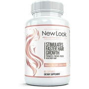 New Look Vitamins for Healthy Hair, Skin & Nails | Natural Hair Health Biotin Supplement for Women & Men 60 Caps