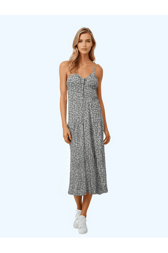 NewLook Women's Sundress, V-Neck, Sleeveless, Maxi Dress, Juniors