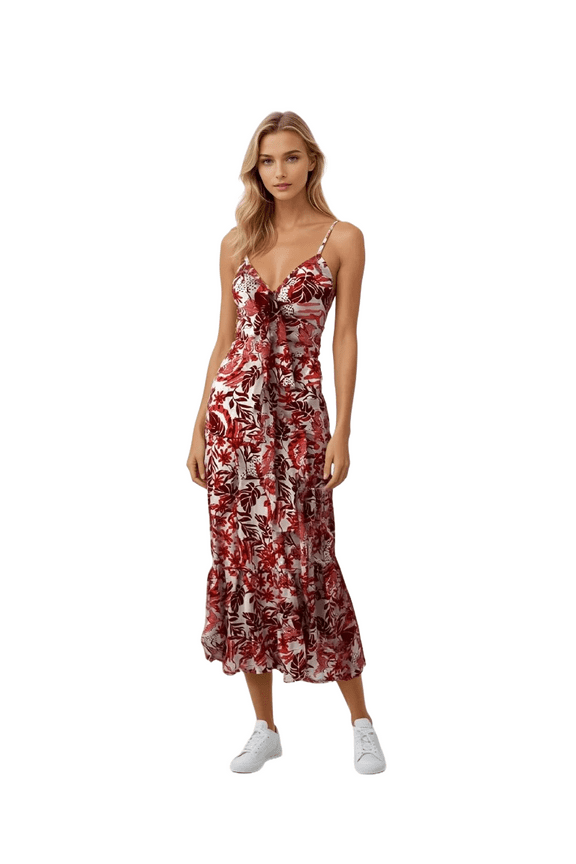 NewLook Women's Sundress, V-Neck, Sleeveless, Maxi Dress, Juniors