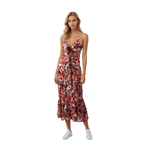 NewLook Women's Sundress, V-Neck, Sleeveless, Maxi Dress, Juniors
