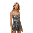 thumbnail image 1 of New Look Women's Printed Summer Padded Romper, Sizes S - XL, 1 of 3