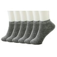 thumbnail image 1 of New Lot 6-12 Pairs Ankle Quarter Crew Socks Cotton Gray Mens Women Sport Low Cut, 1 of 1