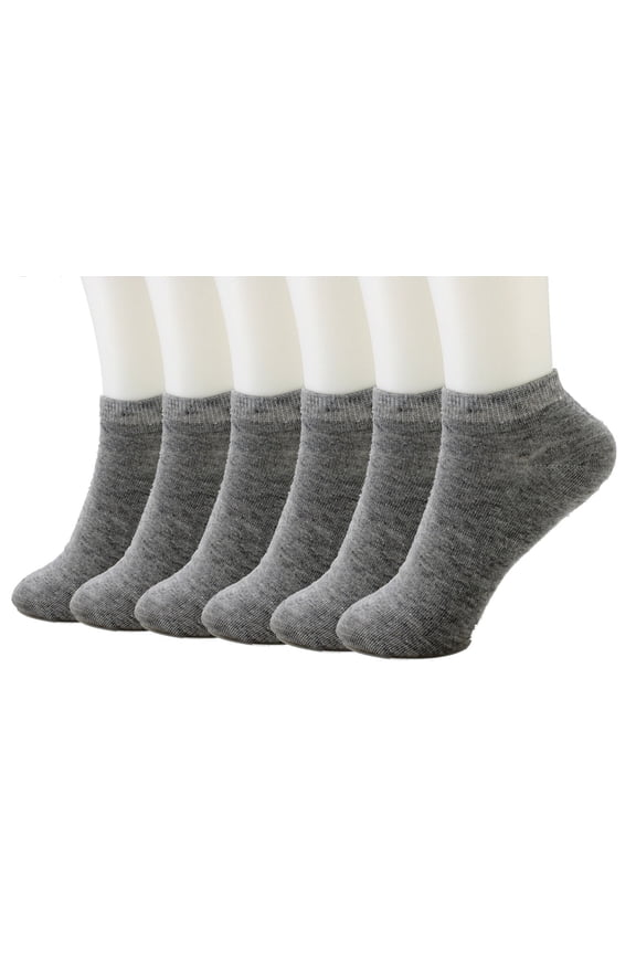New Lot 6-12 Pairs Ankle Quarter Crew Socks Cotton Gray Mens Women Sport Low Cut
