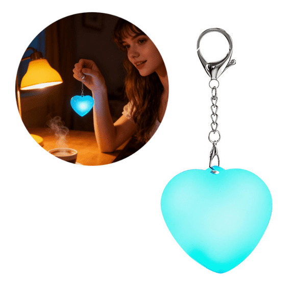 New Love Wallet Handbag Touch Sensing Light with Automatic Sensor LED Rechargeable Mini Heart shaped Keychain Girl Gift Valentine's Day Gift - (C)