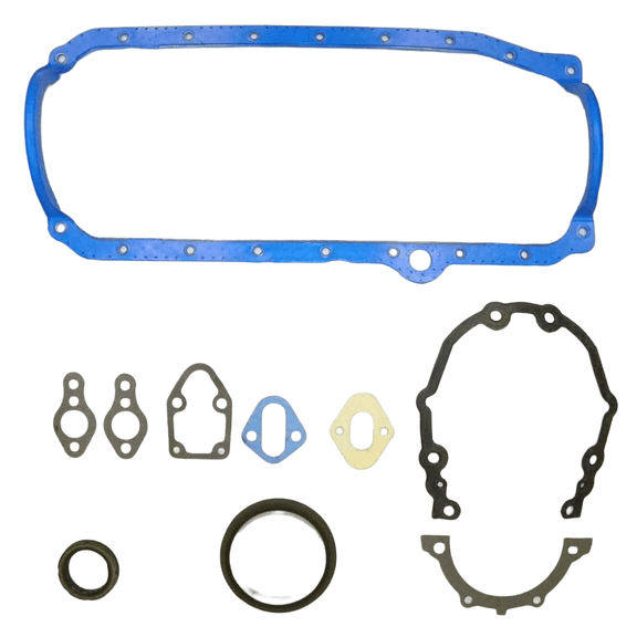 Lower Conversion Gasket Set Compatible with MerCruiser Volvo Penta OMC 5.0L 5.7L 305 350 CID Plastic Timing Cover 5.7GXI 502-124