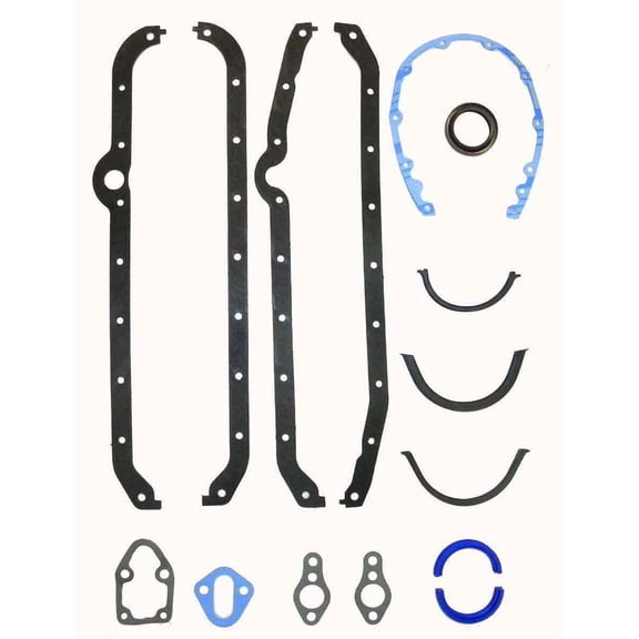 OEM Grade Lower Conversion Gasket Set Compatible with MerCruiser OMC 5.0L 5.7L V8 305 350 CID Metal Timing Cover Replaces 27-806871A93 18-4374