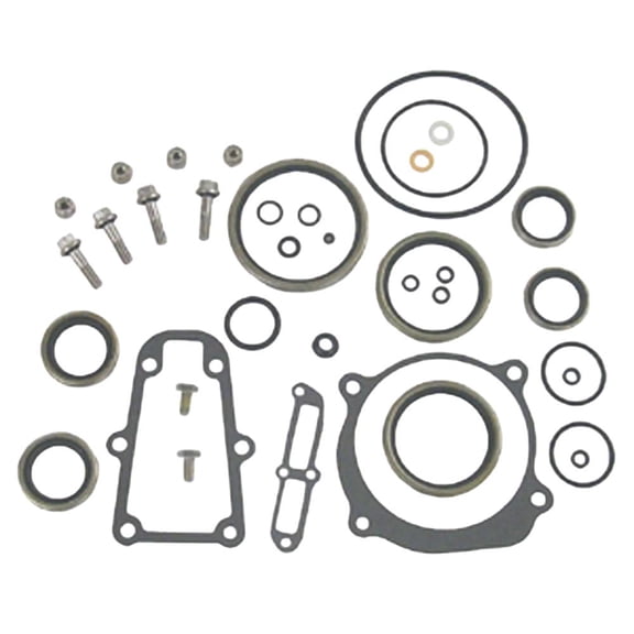 OMC Stringer 400 Series 4-Cylinder Gearcase Seal Kit Compatible with 2.5L 3.0L Mechanical Shift Sterndrive 1978-1986 120HP 0982947 Lower Drive Displacement Replaces 982947 87640 18-2664