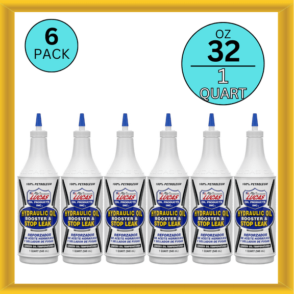 New Lucas Oil 10019 Hydraulic Oil Booster and Stop Leak 1 Quart Pack Of 6 White
