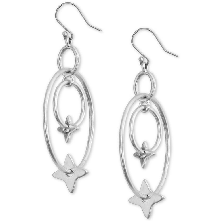 New Lucky Brand Silver Orbital Hoop Earrings 60.00