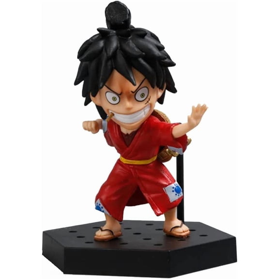 New Luffy Collectible (Wanokuni Series) Animated Statue Character Figurine Desktop Ornament Anime Souvenirs Collection Car Decorations
