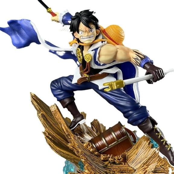 New Luffy Figure, Nautical Shape Luffy Figurine Statue 28cm/11Inch PVC Anime Figures Model Game Character Statue Desktop Collections Decorations Kids Gift