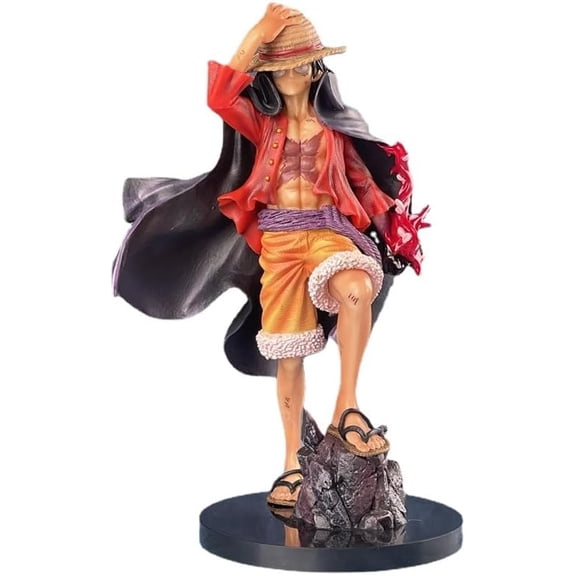 New Luffy Figure Standing Holding The Hat Luffy Figurine 25cm/9.8inch Anime Character Collection Game Character Statue Model Ornament Gifts